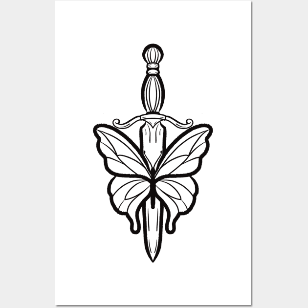 Butterfly Sword Wall Art by TeeLisa